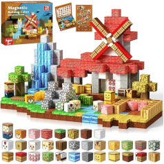 Goody King Magnetic Building Blocks Magnetic Building Blocks Farm Montessori Sensory Toy for Toddlers Kids Boys Girls Age 3 4 5 6 7 8 9 10 Christmas Birthday