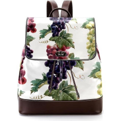 Fruit Grape Personalisierte Schultaschen Büchertaschen für Teenager, Mehrfarbig, 27x12.3x32cm, Rucksack Rucksäcke