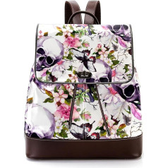 Totenkopf-Schmetterling, personalisierbar, Schultaschen, Büchertaschen für Teenager, Mehrfarbig, 27x12.3x32cm, Rucksack Rucksäcke