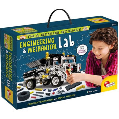 Lisciani - I'm a Genius Science - Superlaboratory for Technology and Mechanics - Science and Education Kit - Construction Machines - For Children from 7 to 12 Years