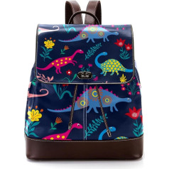 Personalisierte Schultaschen Büchertaschen für Teenager, niedlicher Dinosaurier, Mehrfarbig, 27x12.3x32cm, Rucksack Rucksäcke