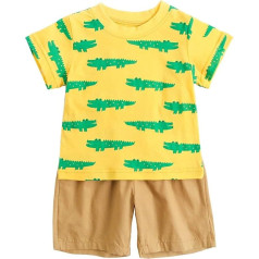 Sanlutoz Summer Clothing Sets for Boys Fashion Cotton Toddler Baby Clothing Short Sleeve Print