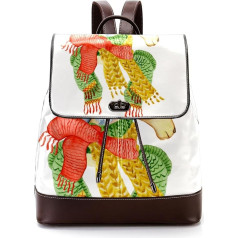 Personalisierte Schultaschen Büchertaschen für Teenager Einhorn mit Weihnachtsmütze Winterschal, Mehrfarbig, 27x12.3x32cm, Rucksack Rucksäcke