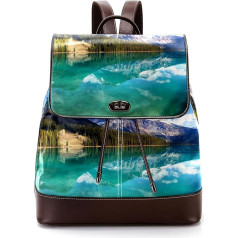Personalisierte Schultaschen Büchertaschen für Teenager, erstaunlicher kanadischer Smaragdsee, Mehrfarbig, 27x12.3x32cm, Rucksack Rucksäcke