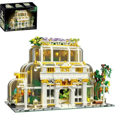 barweer Building Blocks House Building Blocks, Large Garden Neoclassical Botanical Modular Building with Light, City Architecture Model Kit Set for Adults (2231 Pieces)