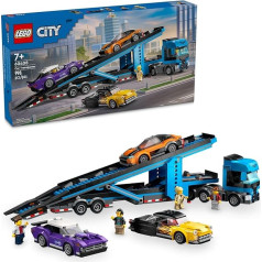 LEGO City 60408 Car Transporter with Sports Car, Muslcar and Hot Rod (998 Pieces)