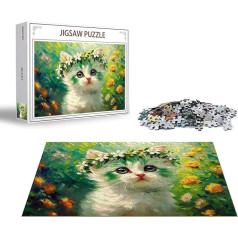 Puzzle Katze Puzzle 2000 Teile Blume Holzpuzzle Erwachsene, Premium Quality Klassische Wooden Lernspiel, DIY Klassische Spaß Jigsaw Erwachsene, Challenging Game Jigsaws für Wohnkultur Geschenk x-54