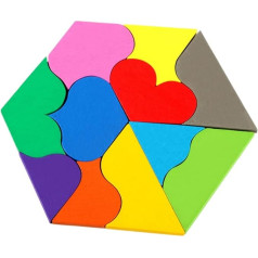 BESTonZON 1 Set Children's Safety Lead for Children Wooden Jigsaws Safe Children Puzzle Book Children Children's Toy Adult Puzzle Toy Set Wooden