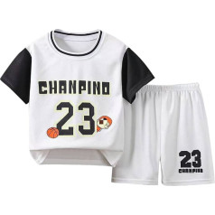 Clothing Sets Boys Summer Outfit 2-Piece Cartoon Truck Short Sleeve Top Shirt + Shorts 2-Piece Hawaiian Shirt with Shorts Sportswear Tracksuit for Children 7-14 Years Clothing