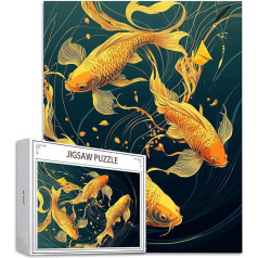 Puzzle Tier Puzzle 5000 Teile, Holzpuzzle Erwachsene, Mehrfarbig Holzpuzzle, Klassische Puzzles Goldfisch Wooden Jigsaw für Erwachsene Und Kinder 14 Jahren, Geschenke Home Wand Dekor 156x105cm D-595
