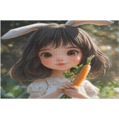 Wood Puzzles Für Erwachsene Und Kinder,Rabbit Girl Puzzle Spielzeugset, Familienspiele Home Decor Geschenk 1000 PCS