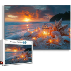 Puzzle Strand Landschaft 4000 Teile Groß XXL 140 x 87 cm, Jigsaw art Impossible Erwachsene Anspruchsvoll, Klassische Jigsaw Erwachsene, Junge, Mädchen, Geschicklichkeitsspiel für Die Ganze Familie V-7