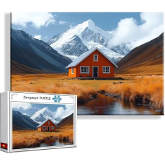 Puzzle Landschaft Schnee 1500 Teile Groß XXL 87 x 57 cm, Jigsaw Art Impossible Erwachsene Anspruchsvoll, Klassische Jigsaw Erwachsene, Junge, Mädchen, Geschicklichkeitsspiel für Die Ganze Familie Z-0