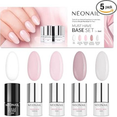 NEONAIL Must Have Base Set - UV Nail Polish - Shellac - Sets - Nail Set - Base - Nails - Shellac Set - UV Varnish - Manicure - UV LED - Base Extra - Revital Base Fibre - Modeling Base