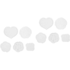 minkissy 2 Sets Glue Mould for Carving Nails Hand Hole Punch Handmade D Nail Art Molds Nails Art Carving Mould 3D Nail Flower Shape Manicure Supply Manicure Mould Silica Gel 5 Pieces x 2