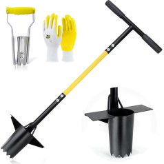 Jardineer Flower Bulb Planter - Bulb Planter with Handle Large and Bulb Planter Small, Serrated Planting Aid for Flower Bulbs, Durable Flower Bulb Burner, Ideal Tuber Planter