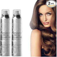 Volumizing Dry Shampoo Spray - Natural Dry Shampoo with Peppermint & Lavender for Instantly Fresh Volumising Hair Dry Shampoo, Create a Refreshing Hairstyle, 150 ml (2 Pieces)