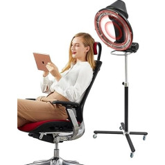 Professional Hair Steamer, Large Ion Hair Steamer with Hood and 6 Modes, Height Adjustable Standing Hair Steamer, 4 Wheels for Salon Home Spa