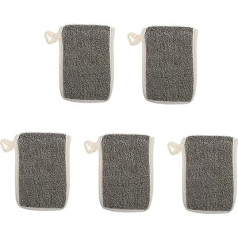Pack of 5 Soap Bags Made of Black Linen Container Soap Bag Mesh Sponge Exfoliating Soap Bag Refill Linen Linen Exfoliating Nets Soap Saver for Soap Flax