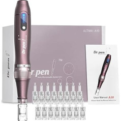 dr pen A10 Microneedling Pen Dermapen with Full Range of Cartridges, Summing 16 Pieces dr Pen A10 Cartridges, Used for Anti-Ageing, Skin Tightening, Blemishes Whitening