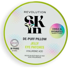 Revolution Skin De-Puff Pillow Eye Patches, Hydrogel Eye Pads for Cooling and Moisturising, Vegan and Cruelty Free, 30 Pairs