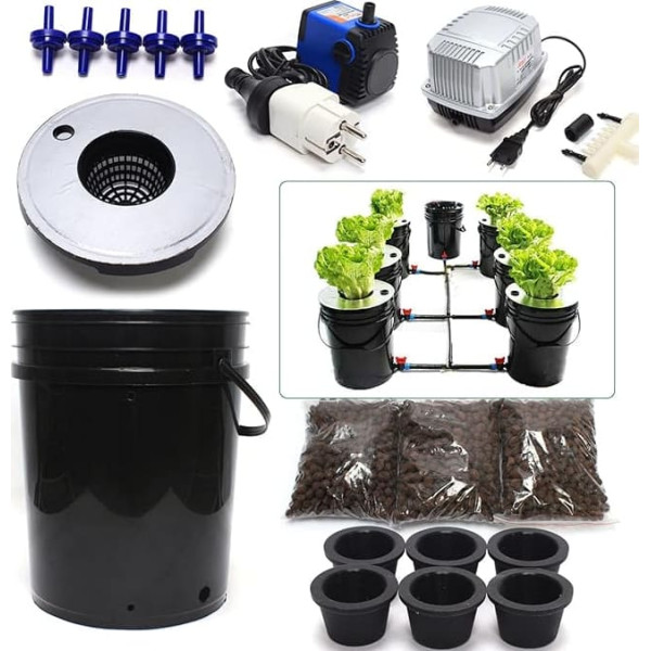 Hydroponics, Hydroponics Pot Dwc Grow System Kit Hydroponic System Hydroponic Propagation Sets & Systems Indoor Hydroponic Propagation System 20 Lx7 Bucket