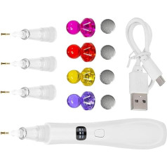 Gem Art Tool, Nail Decoration Applicator, 7.87x1.25 Inches, 3 Suction Settings, Replaceable Tip Attachment, Electric Rhinestone Picker for Crafting, Makeup, Embroidery Use