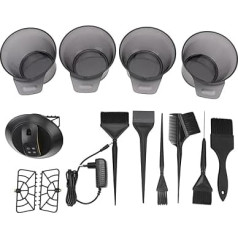 Electric Hair Colouring Templates, Even Colour Distribution, Automatic Hair Meat Mixer with 4 Bowls, 6 Brushes for Salon, Hairdresser and Homemade Hair Dyeing (EU Plug)
