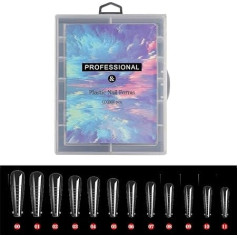 Klare Doppelnagelformen, vollständige Abdeckung, künstliche Nagelspitzen, Gel-Nagelform, Verlängerungsformen, Nagelgel, Formen mit Skala für Salon, Zuhause