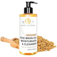 Ceramide Deep Cleansing Oil Vegetable Rice Ceramides Skin Moisturising Cream Waterproof Makeup Remover Hair Oil Anti-Stretch Mark Treatment 100% Natural 500ml Rice Oil Cleaning Oil