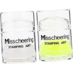 Mikinona 2 Sets Doppelkopf Mit Fingernagel Nagelstempel Nail Art Stamping Stamper Nageldesign Stempel Nagel Stamping Nail Beauty Tools Nail Art Stamper Nägel Nagelgel Silica Gel