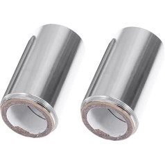 2 Rolls Hair Dye Perm Aluminium Foil Dispenser Hair Styling Device Reusable Hair Foils Partial Foil Highlights Hairdressing Foil Wide Hair Foil Embossing Tool Silver