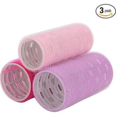 Hair Curler Curtains, Bangs, Curlers with Clips, 3 Pieces, Self-Adhesive Hair Rollers, Portable Handle, Styling Curler, Hairdressing Tool