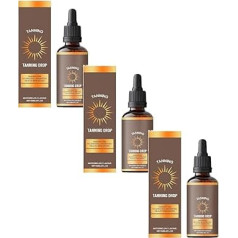 Generisch Drinkable Sunless Tanning Drops with Natural and Organic Ingredients Advanced Self Tanning Drops for Drinking Face and Body 2.02 fl.oz/60 ml Bottle (3 Pieces)