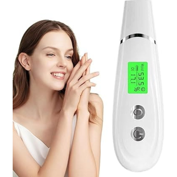 Haut Hydratationstester, Ölfeuchtigkeitsanalysator, Gesichtsprüfung im Gesicht, Doppelmonitor -Modi, sicher auf der Haut, 70 g, für die tägliche Gesichtspflege oder Reisen