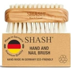 SHASH Handmade in Germany since 1869, natural nail brush made from 100% boar bristles, gently removes dirt and dirt for clean hands, exfoliates the skin for a soft, smooth texture