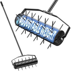 Lxuziud Manual Lawn Aerator with Built-in Spikes, Heavy Duty Hand Aerator, Lawn Tool for Yard and Garden, Lawn Aerator for Compact Soil, Easy Assembly, Lawn Aerator for Lawn Care