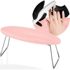 Nail Art Armrest, Nail Armrest Cushion, Hand Rest for Salon Art, Nail Art, Portable Manicure Hand Cushion (Pink, Medium)