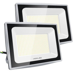 HOOLED LED Outdoor Spotlight 6500 K, 120° Beam, IP65 Waterproof LED Floodlight, Outdoor Light, Focos Exterior, Outdoor Lighting for Roof, Garden, Patio, Door, Garage (200W-2PC)