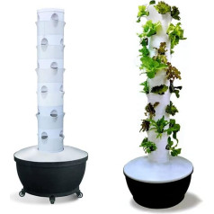 Hydroponic Tower 6 Tier 36 Pods Garden Hydroponic Growing System, Aeroponics Grow Kit Aquaponics Planting System for Herbs, Fruits and Vegetables