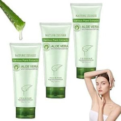 Aloe Vera Exfoliating Gel. Exfoliating Facial Scrub. Brightening Cream for Intimate Area. Deep Cleansing, Moisturising Gel