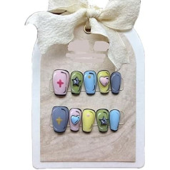 Cute Portable Phototherapy Color Nail Patch Whitening Handheld Portable Nail Removable 10 Pieces (Size XS)