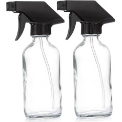 2pcs Glassprayflasche 2pcs transparente Mehrzweck-Sprühflasche mit feinem Nebel für Haare, Bewässerung, Reinigung, Wasser für Haare