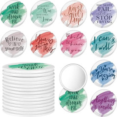 Inspirational Compact Mirrors for Employees 3 Inch Round Portable Compact Mirror for Women Makeup Glass Mini Mirror Small Thank You Gifts for Coworkers Teachers NEW-Kigley-1644