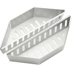 Kohlekörbe Großer aluminisierter Holzkohlekorb, Grillbrennstoffhalter, Holzkohlekörbe, Holzkohlegrills FüR Hitze(2pcs)