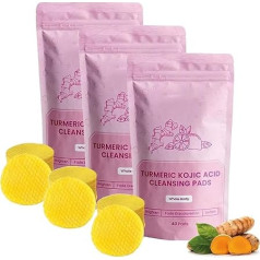 Neously Kojic Acid Pads, NTurmeric Cleansing Pads, Effective for Reducing Blemishes and Dark Spots, 100% Natural Ingredients, Brightens Skin Tone, Visible Results After