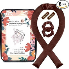 Satin Heatless Curling Set XL - Curler for Heatless Curls | Heatless Hair Curlers Overnight Curls | Curlers for Sleeping | Heatless Curling Rod Headband | Jumbo Heatless Hair Curler