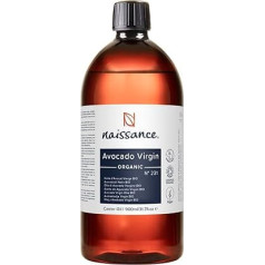 Naissance Avocado Oil Virgin Organic (No. 231) - 900 ml - Cold Pressed Avocado Oil for Hair, Skin, Cosmetics, Body, Face, Massage