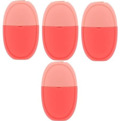 FRCOLOR Pack of 4 Ice Cube Trays Freezer Face Relaxation Aid Eye Rings Remove Ice Cooling Roller Ice Roll Mould Silicone Ice Roll Ice Roll Ice Roller Ice Face Roller Silica Gel Pink
