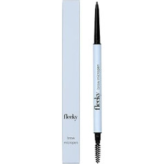 Fleeky Micro Pen Eyebrow Pencil - Fine Line for Precise Repainting and Shaping, Smudge-proof and Waterproof Hold, Double-Sided Eyebrow Micropen with Brush, Vegan & Cruelty-Free (Brown)